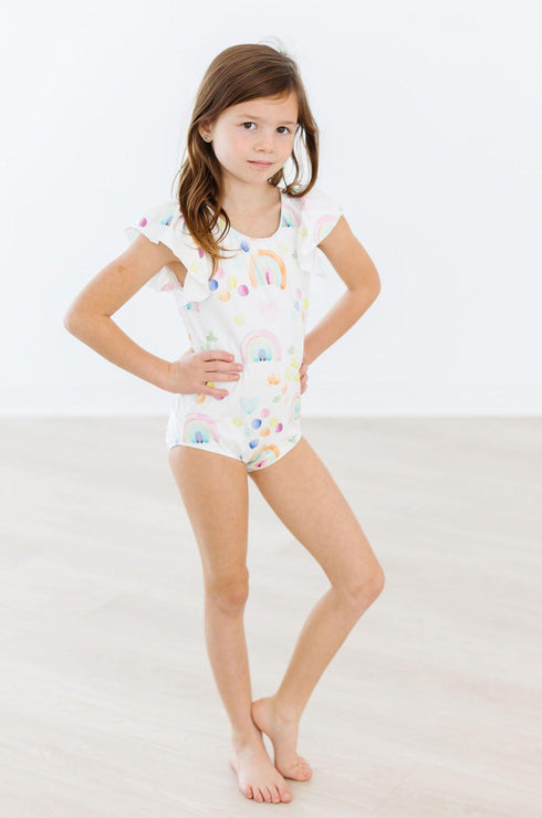 watercolor-rainbows-s-s-flutter-sleeve-leotard Mila &  Rose - Sophia's Style--12-24M--2